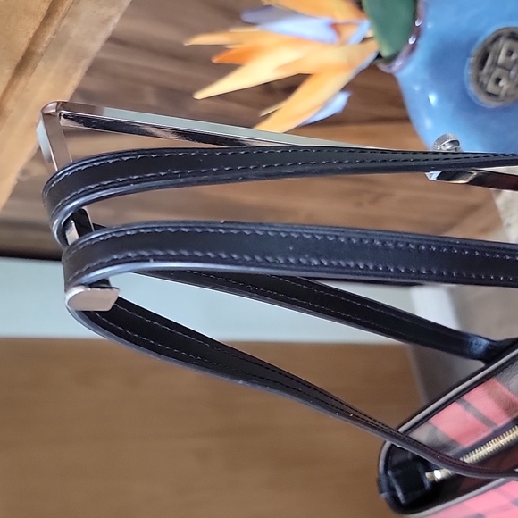 Coach EUC Buffalo Plaid Print Zip Top Tote Bag Coated Canvas - Picture 5 of 12